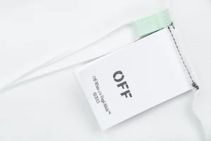 Off-White Floral Arrow Embroidered T-Shirt Wash label