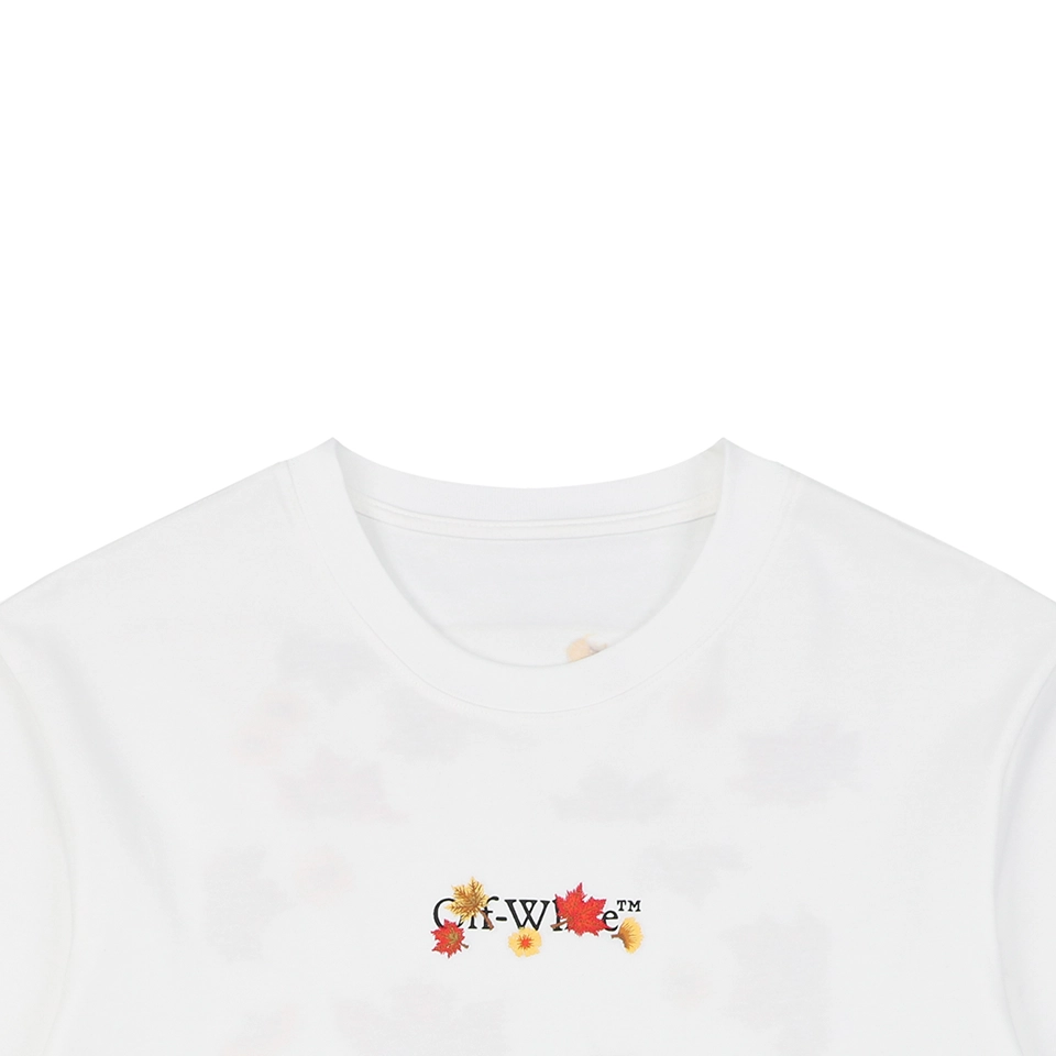 Off-White Floral Arrow Embroidered T-Shirt