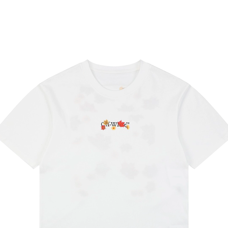 Off-White Floral Arrow Embroidered T-Shirt