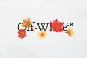 Off-White Floral Arrow Embroidered T-Shirt Front Print