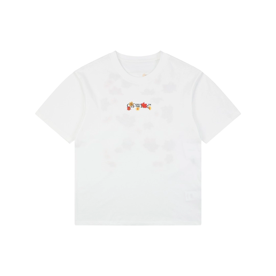 Off-White Floral Arrow Embroidered T-Shirt Front view