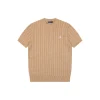Ralph Lauren Cable Knit Pony T-Shirt (Brown/Blue)
