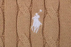 Ralph Lauren Cable Knit Pony T-Shirt Brown Brand