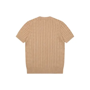 Ralph Lauren Cable Knit Pony T-Shirt Brown Back view