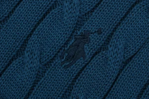 Ralph Lauren Cable Knit Pony T-Shirt Blue Brand