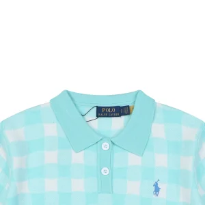 Ralph Lauren Gingham Pony Jacquard Polo T-Shirt Green