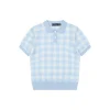 Ralph Lauren Gingham Pony Jacquard Polo T-Shirt (Blue/Green)