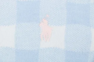 Ralph Lauren Gingham Pony Jacquard Polo T-Shirt Blue Brand