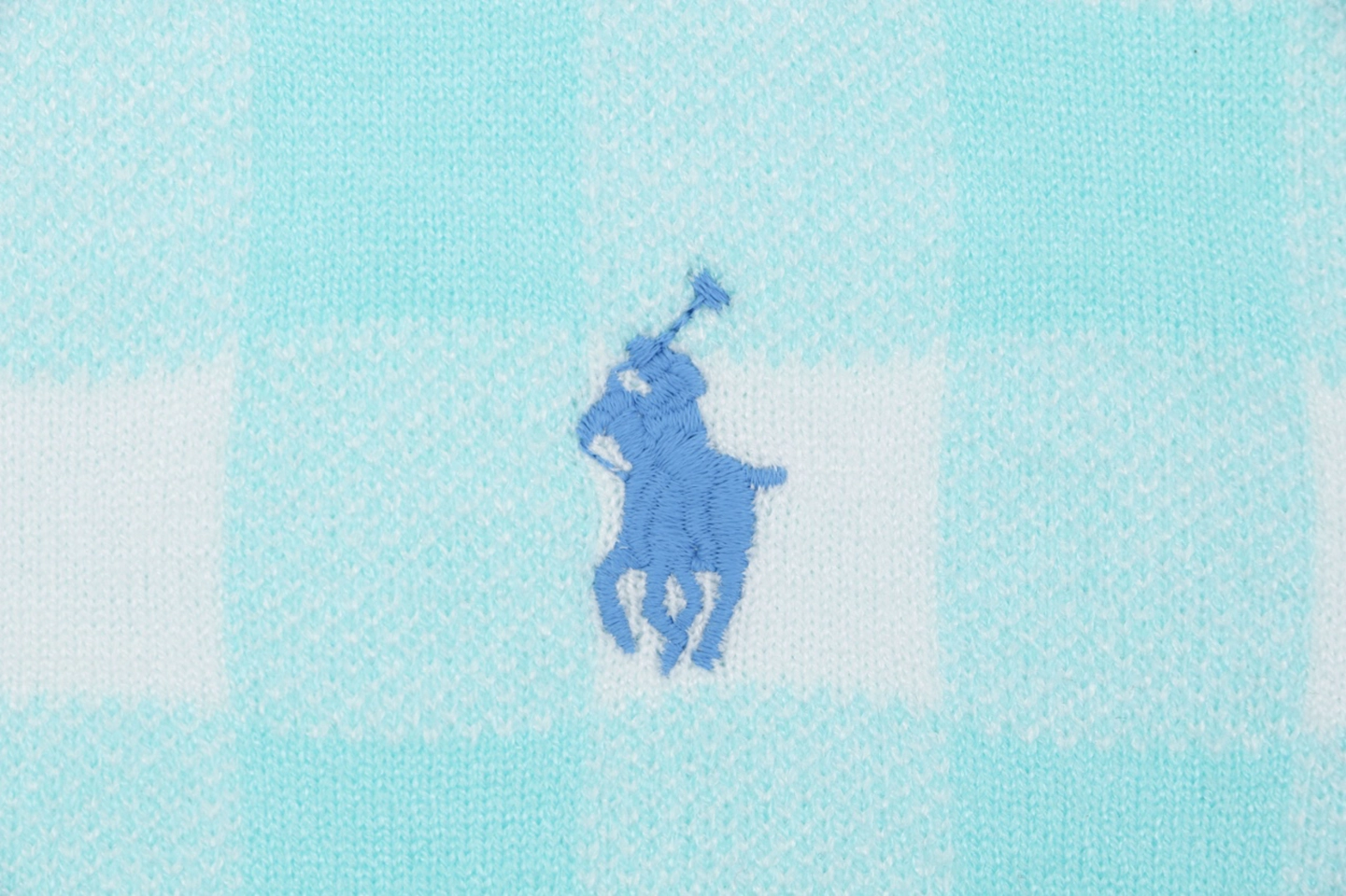 Ralph Lauren Gingham Pony Jacquard Polo T-Shirt Green Brand