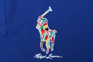 Ralph Lauren Multicolor Pony Embroidered Polo T-Shirt Blue Brand