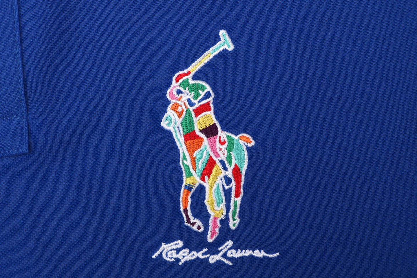 Ralph Lauren Multicolor Pony Embroidered Polo T-Shirt Blue Brand