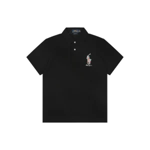 Ralph Lauren Multicolor Pony Embroidered Polo T-Shirt Black Front view