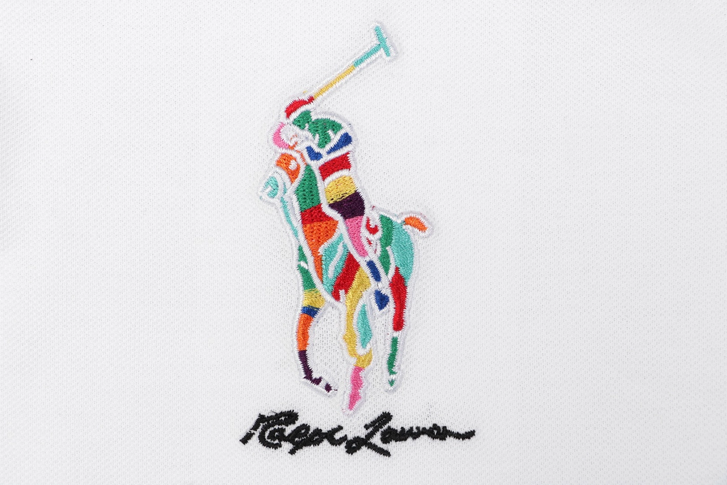 Ralph Lauren Multicolor Pony Embroidered Polo T-Shirt White Brand