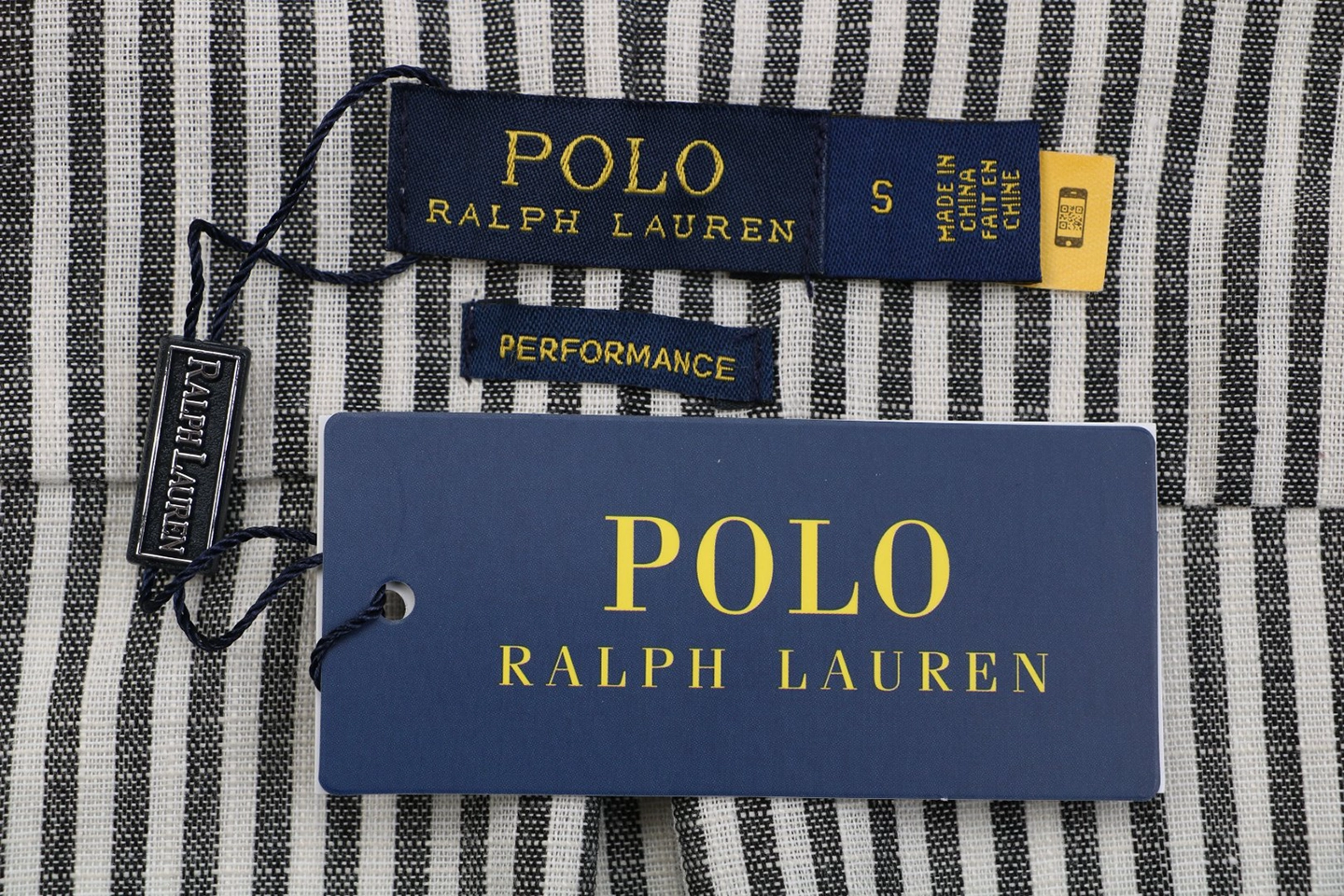 Ralph Lauren Pony Embroidered Striped Shirt Brand label