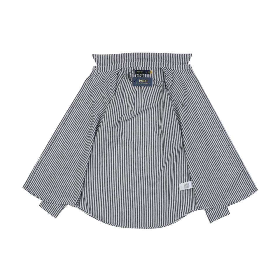 Ralph Lauren Pony Embroidered Striped Shirt Blue Lining