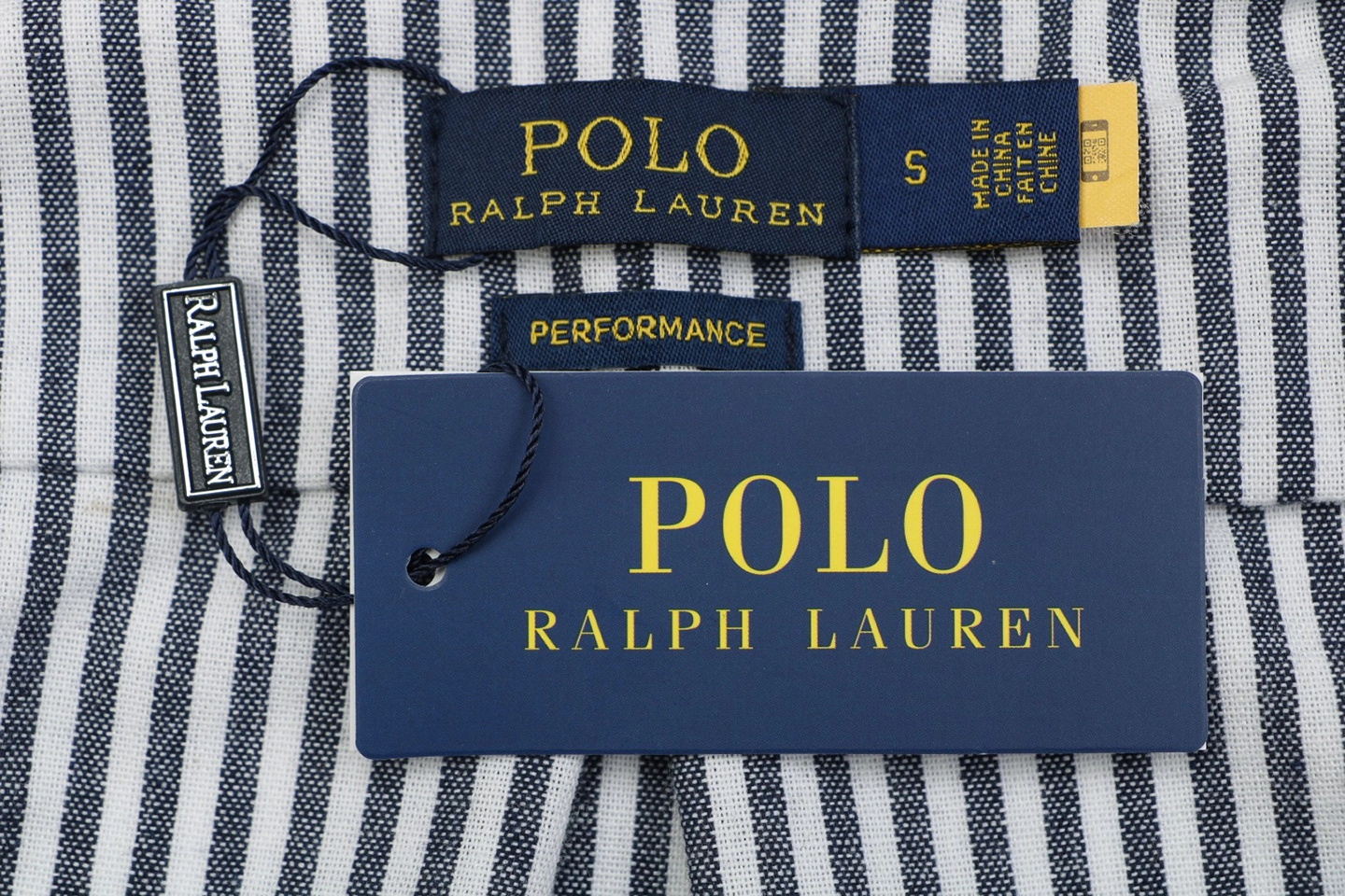 Ralph Lauren Pony Embroidered Striped Shirt Brand label