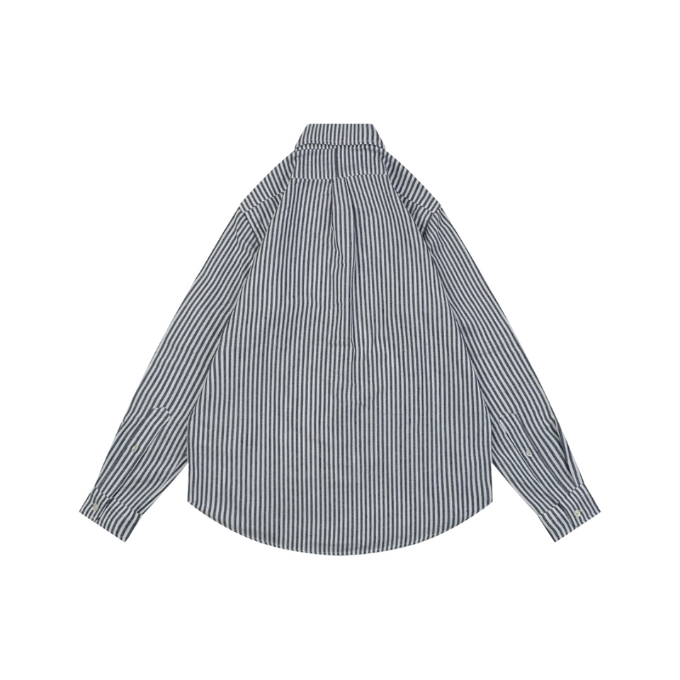 Ralph Lauren Pony Embroidered Striped Shirt Blue Back view