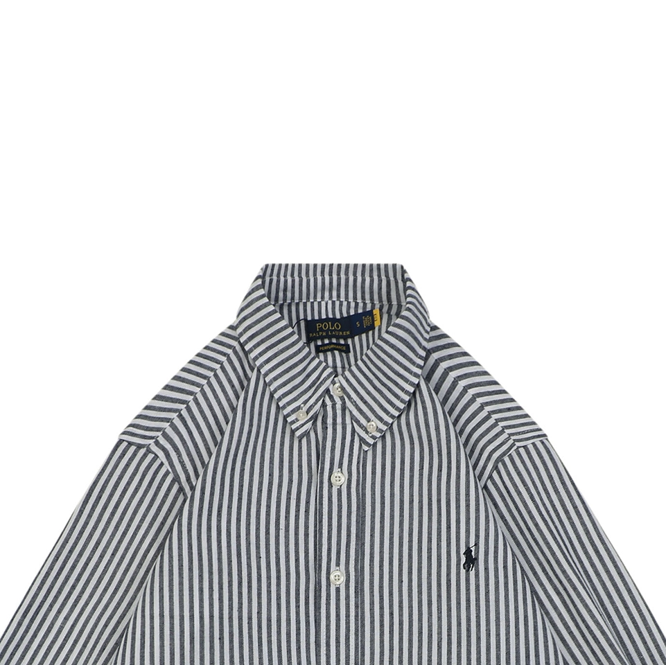Ralph Lauren Pony Embroidered Striped Shirt Blue