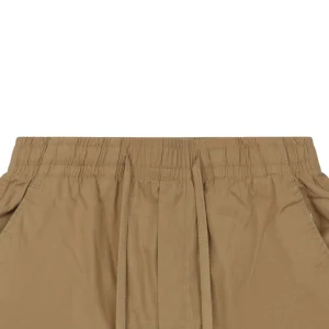 Ralph Lauren Pony Logo Linen Drawstring Shorts Brown