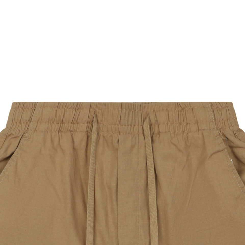 Ralph Lauren Pony Logo Linen Drawstring Shorts Brown