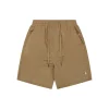 Ralph Lauren Pony Logo Linen Drawstring Shorts (Brown/Navy)