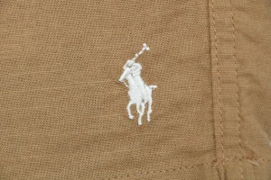 Ralph Lauren Pony Logo Linen Drawstring Shorts Brown Brand