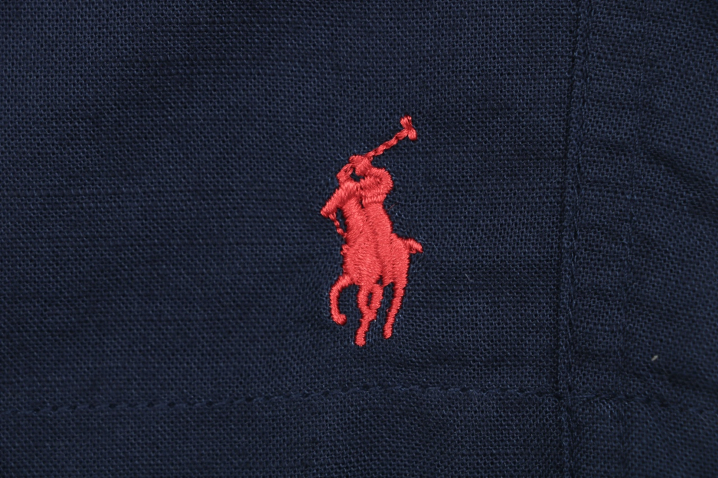 Ralph Lauren Pony Logo Linen Drawstring Shorts Navy Brand
