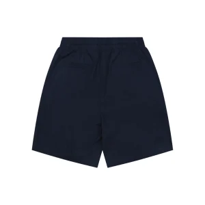 Ralph Lauren Pony Logo Linen Drawstring Shorts Navy Back view