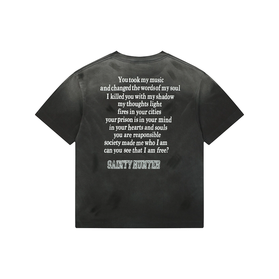 Saint Michael Sainty Hunter Graphic Vintage T-Shirt Back view