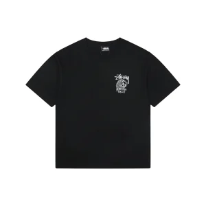 Stussy Graffiti Peace Sign Print T-Shirt Black Front view