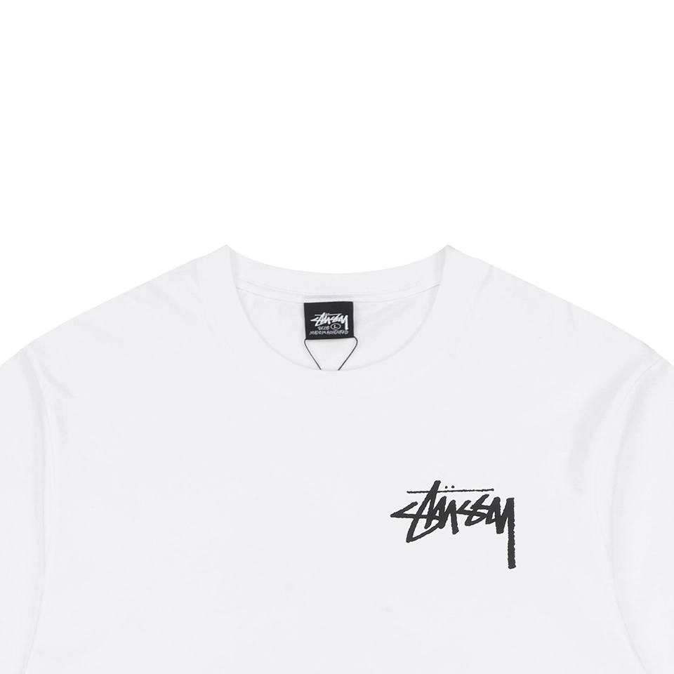Stussy Graffiti Skateboard Print T-Shirt White