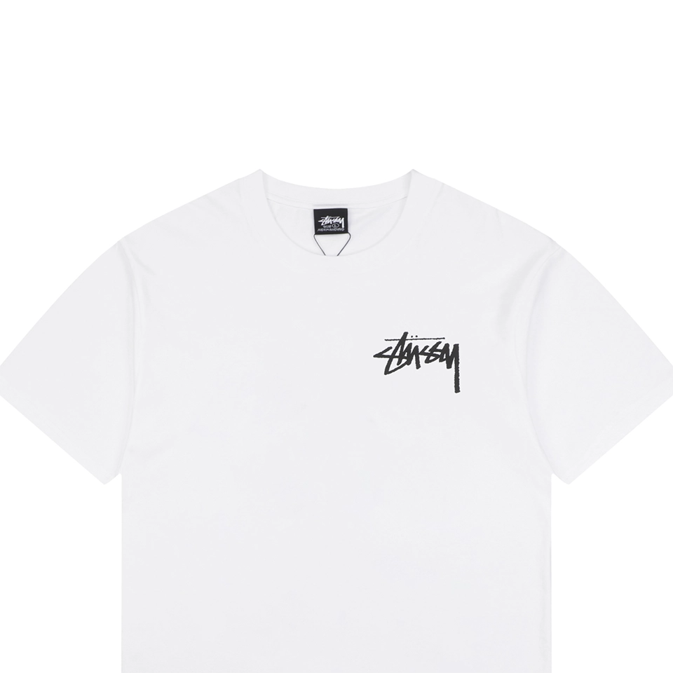 Stussy Graffiti Skateboard Print T-Shirt White