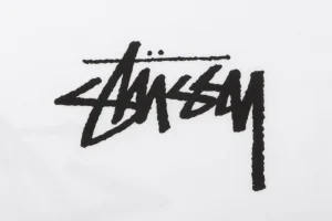 Stussy Graffiti Skateboard Print T-Shirt White Front Print