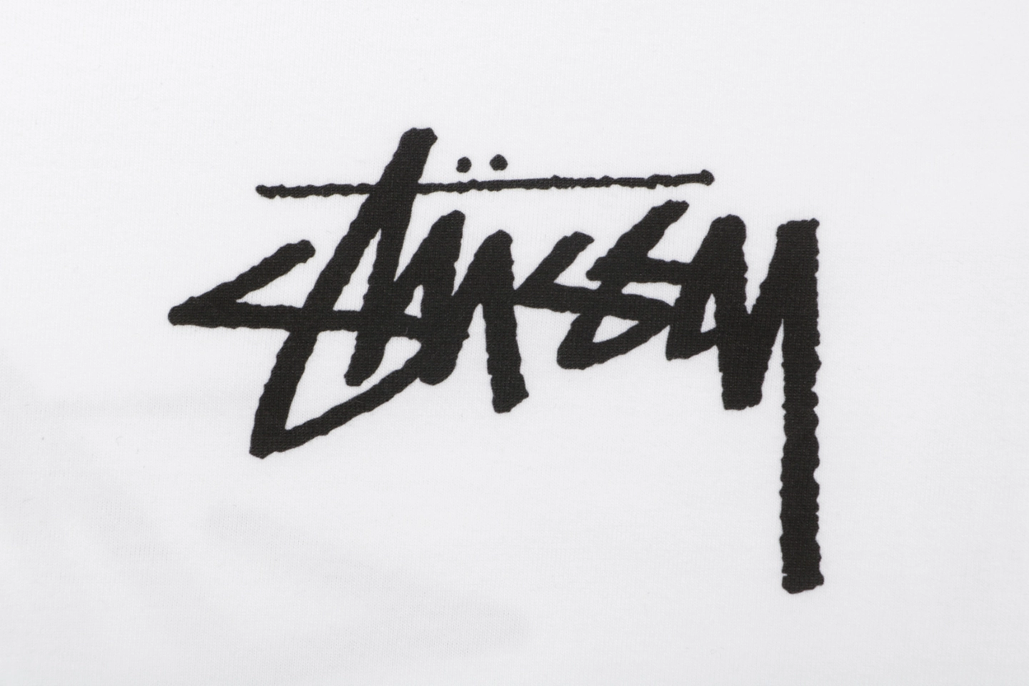Stussy Graffiti Skateboard Print T-Shirt White Front Print