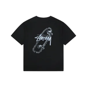 Stussy Graffiti Skateboard Print T-Shirt Black Back view