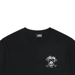 Stussy Graffiti Skull Print T-Shirt Black