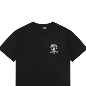 Stussy Graffiti Skull Print T-Shirt Black