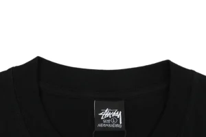 Stussy Graffiti Skull Print T-Shirt Black Collar