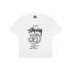 Stussy Graffiti Smiley Flower Print T-Shirt (White/Black)