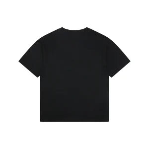 Stussy Graffiti Smiley Flower Print T-Shirt Black Back view