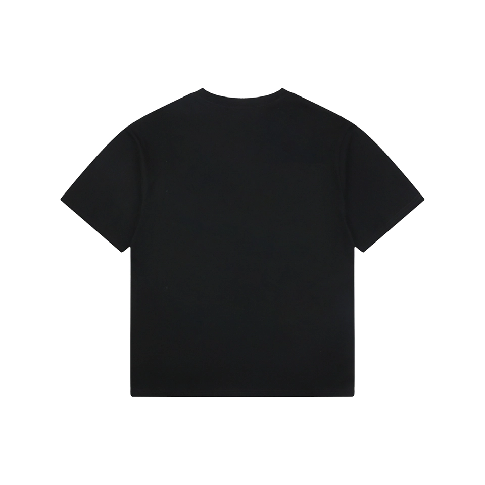 Stussy Graffiti Smiley Flower Print T-Shirt Black Back view
