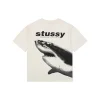 Stussy Halftone Shark Graphic T-Shirt (White/Green/Black)