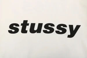 Stussy Halftone Shark Graphic T-Shirt White Front Brand