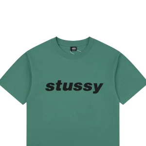 Stussy Halftone Shark Graphic T-Shirt Green