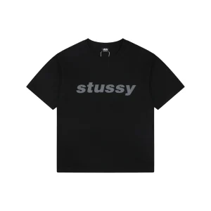 Stussy Halftone Shark Graphic T-Shirt Black Front view