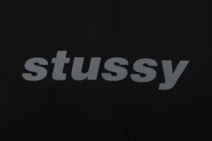 Stussy Halftone Shark Graphic T-Shirt Black Front Brand
