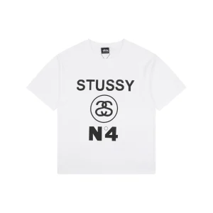 Stussy N4 Graphic Logo T-Shirt White Front view