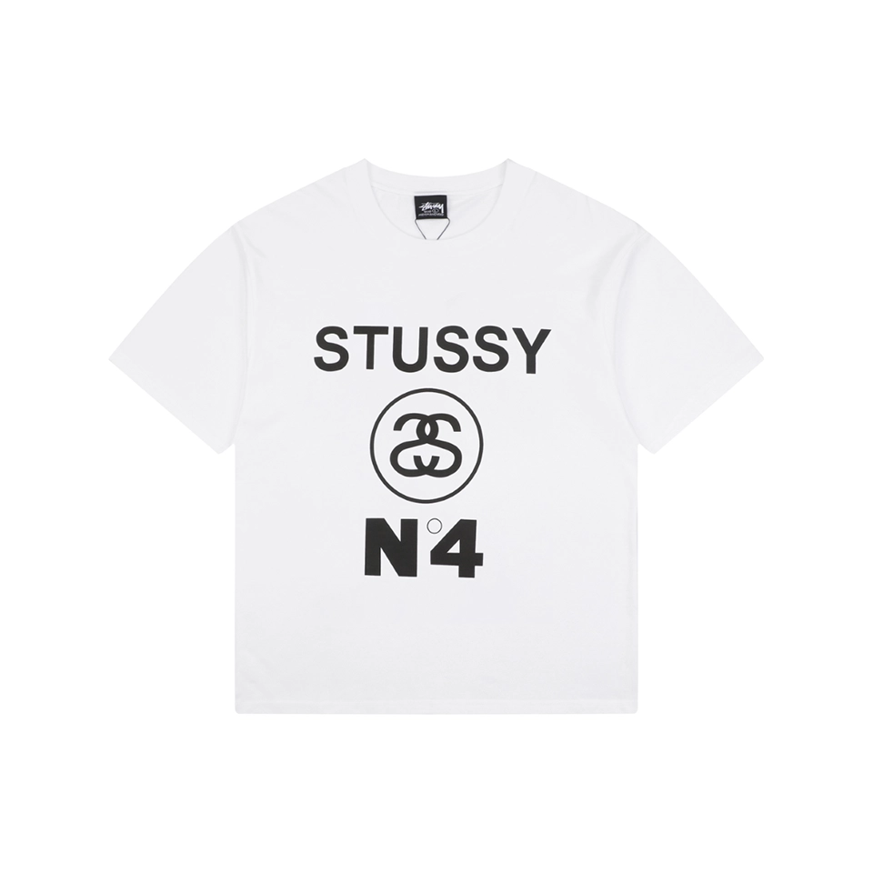 Stussy N4 Graphic Logo T-Shirt White Front view