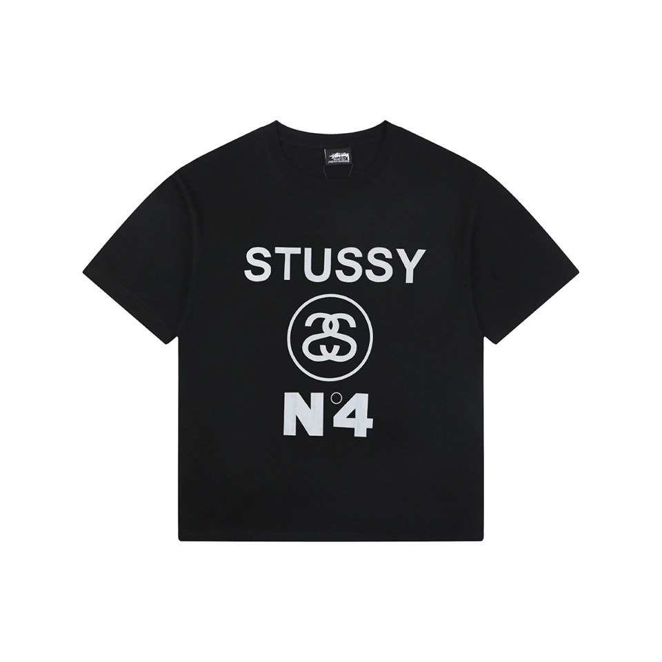 Stussy N4 Graphic Logo T-Shirt Black Front view