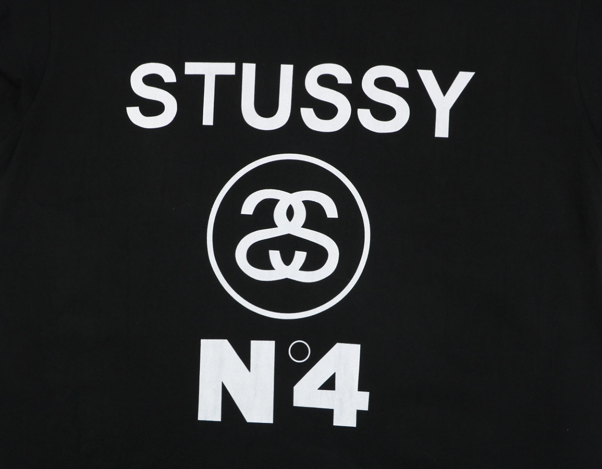 Stussy N4 Graphic Logo T-Shirt Black Front Print